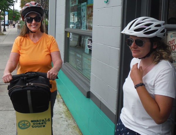 Karen Duquette and the Segway tour guide